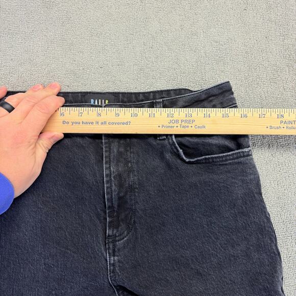 Rails Flare Jeans Women's 30 Black Denim The Sunset High Rise Slim Stretch - Picture 5 of 9